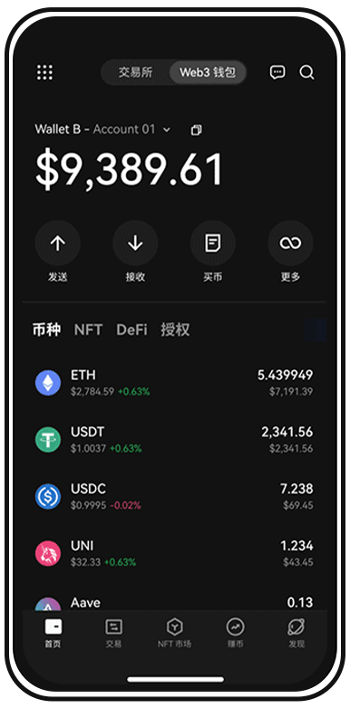 数字交易所APP页面展示